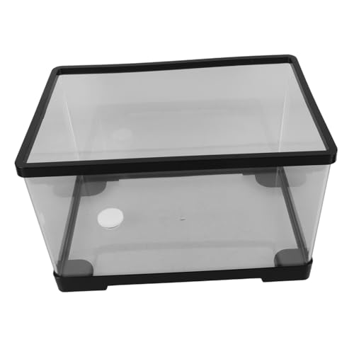 Abaodam Schildkrötenbecken Fischbecken Klein Heimisches Fischbecken Mehrzwecktank Betta-schüssel Mini Klares Aquarium Klarer Tank Aquarienbecken Für Den Haushalt Transparent Acryl von Abaodam