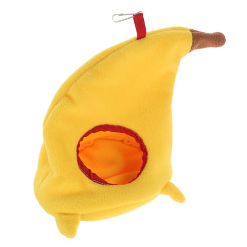 Abaodam Schlafsack Vogelnest Frettchen Hängematte Chinchilla Hängematte Kleinstierträger Hamsterzubehör Für Käfige Kleines Tierbett Igel Kuschelsack Hamster-kuschelsack Yellow Dickes Vlies von Abaodam