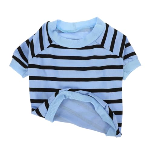 Abaodam Shirt aus Baumwolle Atmungsaktives Gestreiftes Outfit für Haustiere Bequemes Welpen Shirt für Kostümpartys und Täglichen Gebrauch Süß Abaodam Shirt aus Baumwolle Atmungsaktives Gestreiftes Outfit für Haustiere Bequemes Welpen Shirt für Kostümpartys und Täglichen Gebrauch Süß von Abaodam