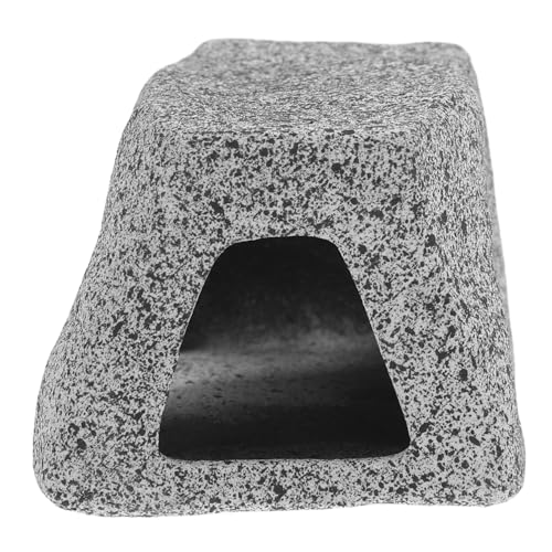 Abaodam Shrimp House Cichlid Escape Tank Fischversteck Kampffische Verstecken Sich Schildkröten-aquariumdekorationen Dekorationsversteck Für Aquarien Tankdekoration Ton Dark Grey von Abaodam