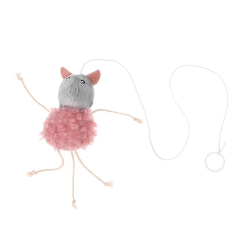 Abaodam Simulation Necken Katzenstick Katzenspielzeug Katze Hängende Türschwingen Seilspaßzubehör Zum Aufhängen An Der Katzentür Dangle Cat Toy Garn Rosa von Abaodam