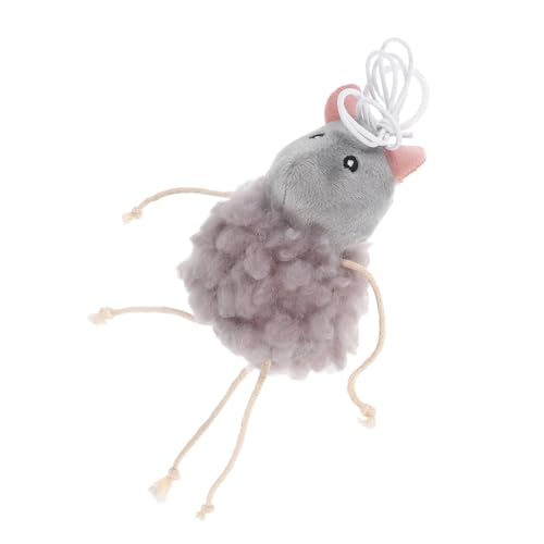 Abaodam Simulation necken Katzenstick Interaktives Katzenspielzeug zum Aufhängen an der Katzentür Türaufhänger für Katzenspielzeug Dangle Cat Toy Garn Grey von Abaodam
