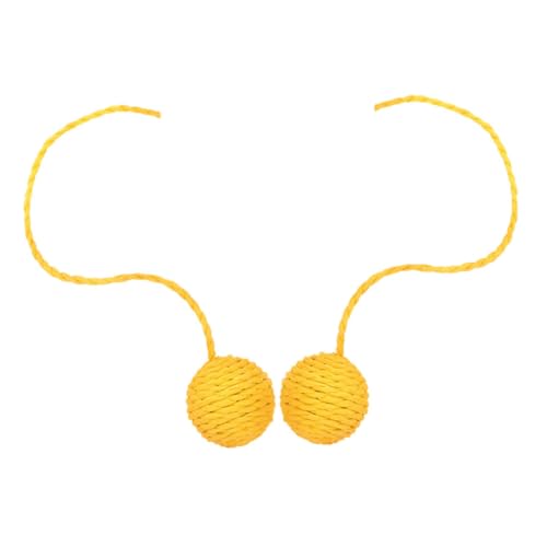 Abaodam Sisal-Kratzbaum-Ersatz mit Schwanzball, interaktives Katzenzubehör, langlebiges Zubehör für Klettergerüste und Katzenspielbedürfnisse, 2 Stück von Abaodam