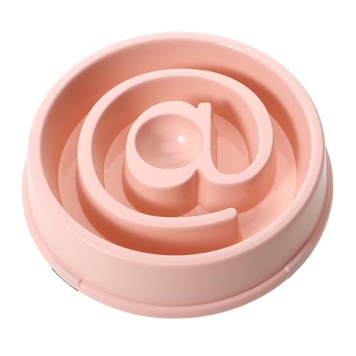 Abaodam Slow-Food-Bowl Haustier Schüssel Slow-Feeder-Hundenapfeinsatz Welpenfutter Hundenapf langsam füttern Slow Bowl für Hunde Fressnapf für Hundefutter Hundenäpfe Rosa von Abaodam