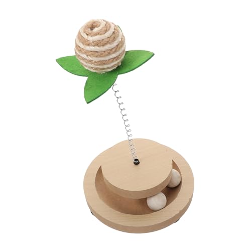 Abaodam Spring Sisal Ball Cat Toy Interactive Cat Toy Ball Track Selbstspiel-Teaser-haustieranbieter-versorgung Plaything Für Haustier von Abaodam