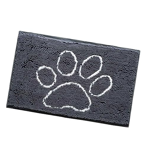 Abaodam TPR Beschichtete Wasserabsorbierende Schneefell Haustiermatte rutschfest Waschbar und Langlebig Schlaf und Spielunterlage für Hunde und Katzen Dunkelgrau von Abaodam