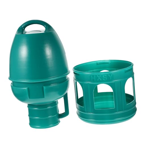Abaodam Tauben Trinkbrunnen Taubenfutter Taubenvogel vogelfutterspender vogelfutterhäuschen Wasserflasche wasserkrug Futterbehälter für Taubenwasser tragbares Vogelhäuschen Plastik Green von Abaodam