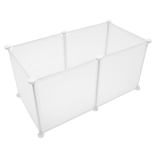 Abaodam Teiliges Resin Kleintiergehege Zusammenbaubares Freigehege für Hamster Kaninchen Igel Tragbar Leicht Anpassbar Transparent Weiß für Innen und Außen mit Tür von Abaodam