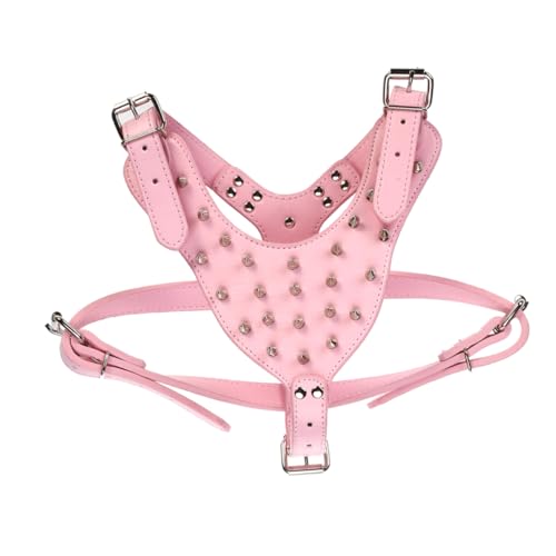 Abaodam Tierhalle Hund Walking Weste Gurt Hundegeschirr Tragbare Hundeweste Haustier Hund Weste Geschirr Haustierpaplergurt Zum Gehen Gurt Im Freien Für Große Hunde Hundezubehör Pu Rosa von Abaodam