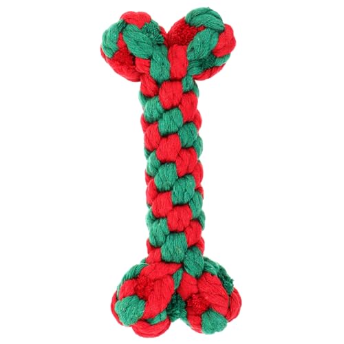 Abaodam Tierknochenspielzeug interaktives knete Dog chew Toy Hund Haustierbedarf zäh Kauspielzeug für Welpen zum Zahnen knochenförmiges molares Baumwollseil von Abaodam