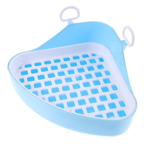Abaodam Töpfchentrainer Kaninchen Kaninchentoilettentablett Häschentoilette Dreieck Training Hamsterecke Tier Kaninchentoilette Kleine Haustiertoilettentablett Häschen Haustiertoilette von Abaodam
