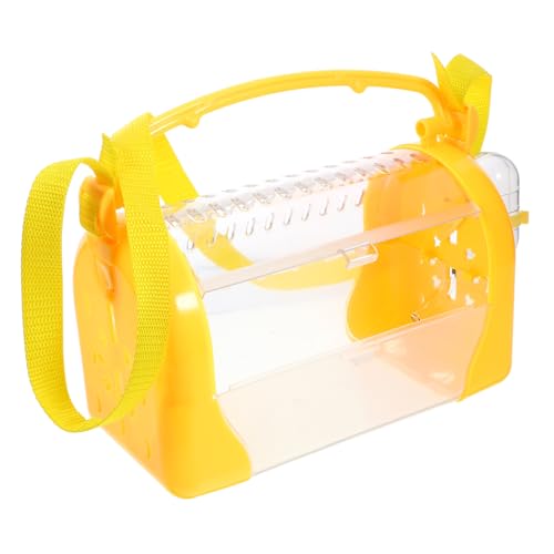 Abaodam Tragbarer Hamsterkäfig mit Schultergurt Kleintier Transportbox für Hamster Meerschweinchen Chinchilla Sittich Outdoor Reisegehege mit Futter und Wasserschale Bunte Farben von Abaodam