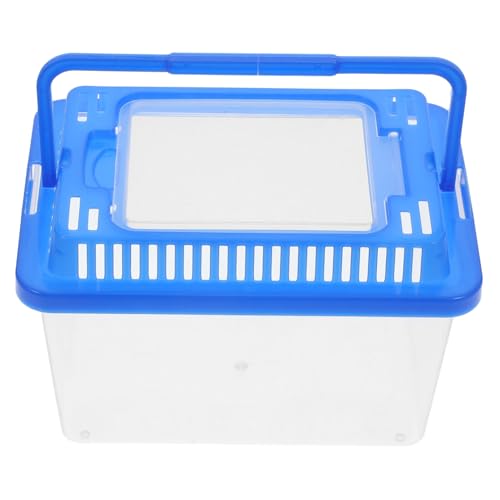 Abaodam Tragbarer Transparenter Kunststoff Fischtank mit Deckel Kleiner Multifunktionaler Aquarium Reptilienbehälter für Schildkröten und Goldfische Widerstandsfähige Transportbox für von Abaodam