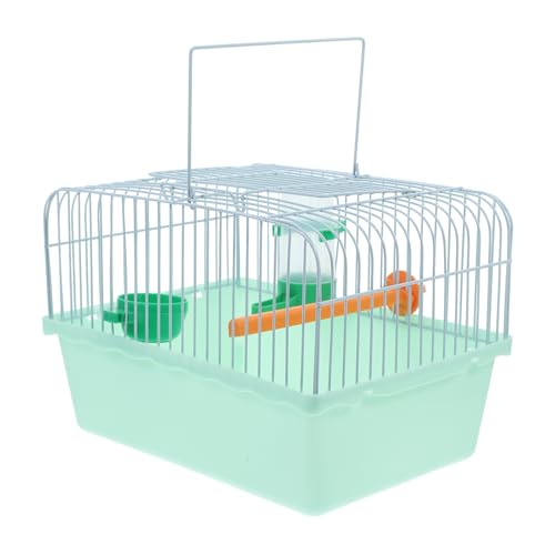Abaodam Tragbarer Vogelkäfig Vogelfutterstation Haustier Mäusekäfig Unzertrennlicher Rosa Hamsterkäfig Kleintier Transportbox Kanarienvogelkäfig Kleintierkäfig Sittichkäfig von Abaodam