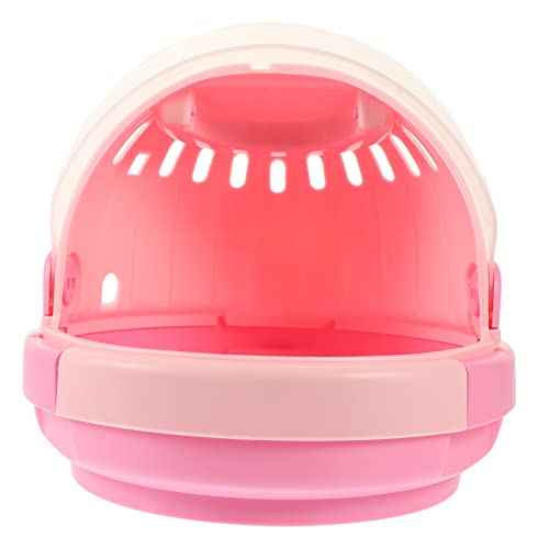 Abaodam Tragbarer transparenter Hamster-Tragekäfig mit Griff, für kleine Haustiere, Reisekäfig für Hamster, Rennmäuse und Kleintiere, leichtes Design von Abaodam