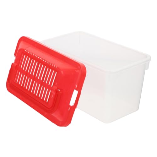 Abaodam Tragbares Auslaufsicheres Aquarium mit Atmungsaktivem Deckel Mittlere Transparente Schildkrötenbox für Fische Hamster und Reptilien Leichter Kunststoff Terrarium Transportbehälter Abaodam Tragbares Auslaufsicheres Aquarium mit Atmungsaktivem Deckel Mittlere Transparente Schildkrötenbox für Fische Hamster und Reptilien Leichter Kunststoff Terrarium Transportbehälter von Abaodam