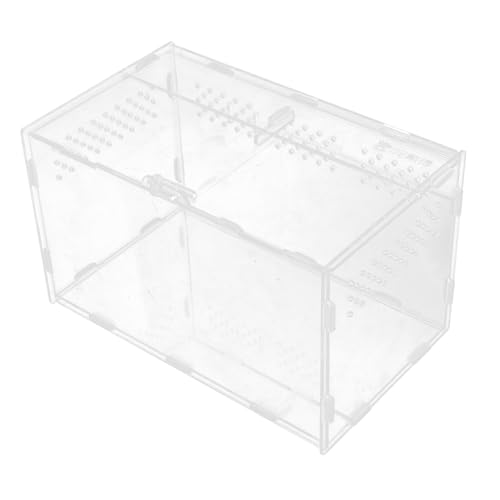 Abaodam Transparente Abnehmbare Reptilien Fütterungsbox aus Stabilem mit Geruchlos Leicht zu Reinigen für Schildkröten Frösche Eidechsen und Schlangen von Abaodam