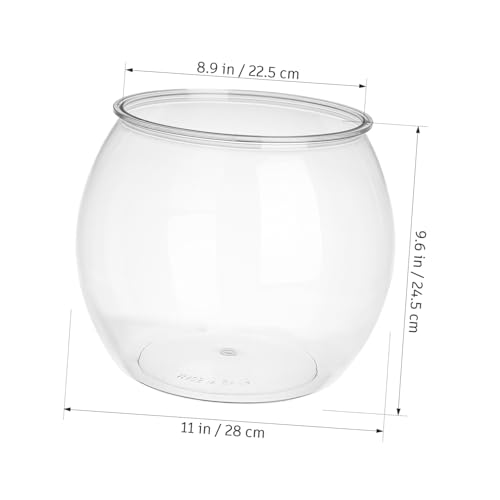 Abaodam Transparente Fischschale aus Bruchsicherem Kunststoff Rundes Kleines Aquarium für Büro und Zuhause Stabiles Design Klarer Blick Fische als Dekoratives Aufzuchtbecken Abaodam Transparente Fischschale aus Bruchsicherem Kunststoff Rundes Kleines Aquarium für Büro und Zuhause Stabiles Design Klarer Blick Fische als Dekoratives Aufzuchtbecken von Abaodam