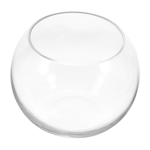 Abaodam Transparente Glasvase Runde Bubble Bowl für Fische und Pflanzen für Terrarien und Aquarien Perfektes Deko Element für Wohnzimmer und Büro von Abaodam