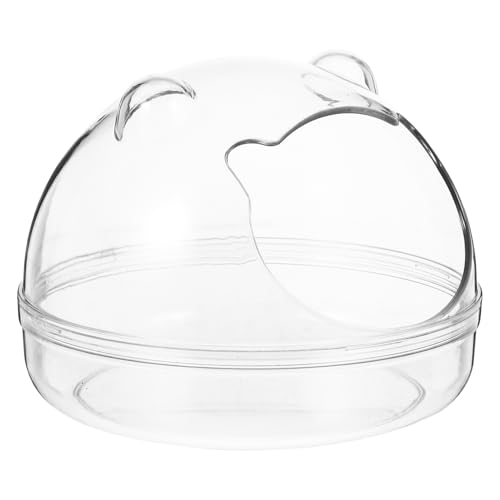 Abaodam Transparente Hamster Toilette Hochwertige Badewanne für Hamster und Mäuse Abnehmbares Design für Einfache für Hamsterkäfige Transparentes Haustierbad von Abaodam