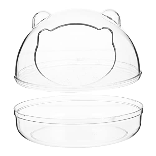 Abaodam Transparente Hamsterbadewanne aus Robustem Abnehmbares für Einfache für Hamster und Kleine rutschfeste Unterseite für Stabilen Einsatz von Abaodam
