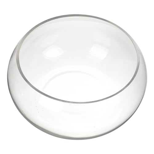 Abaodam Transparente Runde Fischschale Dekorative Vase und Terrarium Klares Aquarium für Goldfische Pflanzen Büro und Wohnraumdekoration von Abaodam