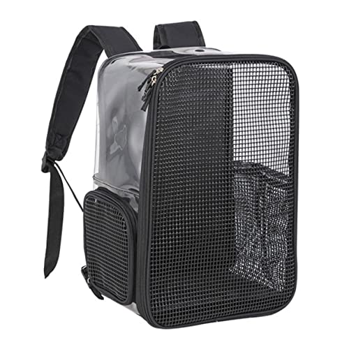 Abaodam Transparenter Haustier Rucksack Tragetasche für Katzen und Kleine Hunde Tragbare Umhängetasche für Outdoor Aktivitäten Wandern Reisen und Einkaufen von Abaodam