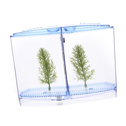 Abaodam Transparenter Kleiner Kunststoff Fischtank Kammern Mini Aquarium Terrarium für Kampffische Laichkasten und Fischzucht Desktop Deko Zuhause Büro Abaodam Transparenter Kleiner Kunststoff Fischtank Kammern Mini Aquarium Terrarium für Kampffische Laichkasten und Fischzucht Desktop Deko Zuhause Büro von Abaodam