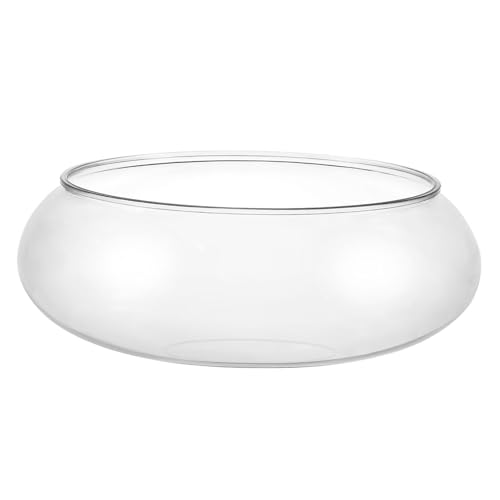 Abaodam Transparentes Desktop Aquarium Bruchsicherem Kunststoff Kleines Betta und Fischglas für Pflanzen und Aquarien Deko Modernes Büro Accessoire Dekoratives Fish Bowl Tank von Abaodam