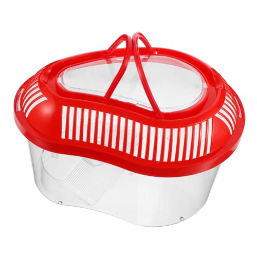 Abaodam Transportbox für Kleine Haustiere aus Robustem Kunststoff mit Belüftungslöchern und Integriertem Sonnenplatz Sicherer Deckel Geeignet als Wasser Schildkrötenbecken und Kleines von Abaodam