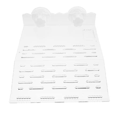 Abaodam Turtle Basking Platform Große Transparente für Schildkröten Vielseitige Sonnenbade Terrasse mit Futterrinne Stabiler Saugnapf für Aquarien und Terrarien von Abaodam