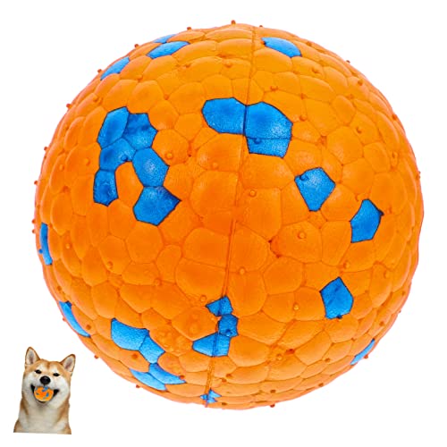 Abaodam Unzerstörbarer Hundespielzeugball für Kleine Hunde Langlebiger Kauspielzeugball Interaktives Trainingsspielzeug zur Zahnpflege Geeignet für Drinnen und Draußen Fördert von Abaodam