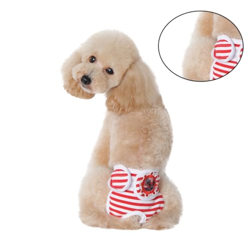 Abaodam Verstellbare Hundemenstruationshose mit Streifenmuster Atmungsaktive Auslaufsichere Pet Diapers für Weibliche Hunde S Komfortable und Sichere Physiologische Schutzhose Abaodam Verstellbare Hundemenstruationshose mit Streifenmuster Atmungsaktive Auslaufsichere Pet Diapers für Weibliche Hunde S Komfortable und Sichere Physiologische Schutzhose von Abaodam