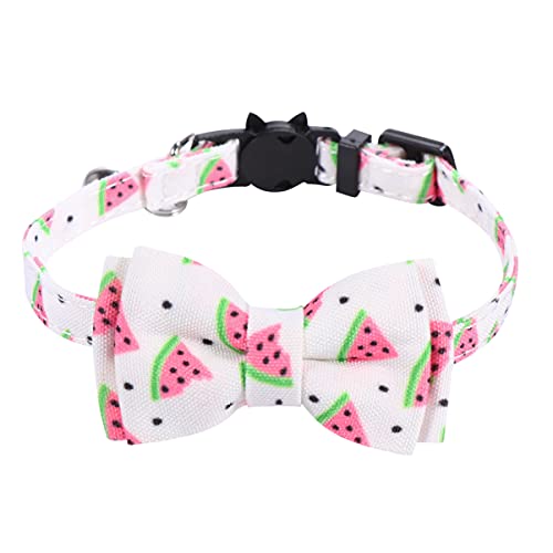 Abaodam Katzenhalsband mit Glöckchen Verstellbares Obstmuster Sicheres Katzenzubehör für Haustiere Fröhliches Design von Abaodam