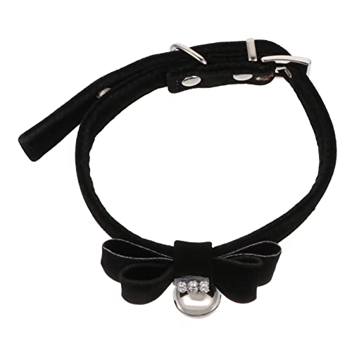 Abaodam Verstellbares Katzenhalsband mit Schwarzem Samt Glitzerndem Strass Bogen Verstellbar für Kleine Haustiere Festliches Accessoire mit Glocke und Blumenmuster für Welpen und Katzen Abaodam Verstellbares Katzenhalsband mit Schwarzem Samt Glitzerndem Strass Bogen Verstellbar für Kleine Haustiere Festliches Accessoire mit Glocke und Blumenmuster für Welpen und Katzen von Abaodam