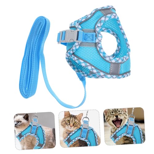 Abaodam Katzen Geschirr Mit Leine Nette Katze Kleine Welpen Harness Leine Weste Für Gehen Haustier Zubehör von Abaodam