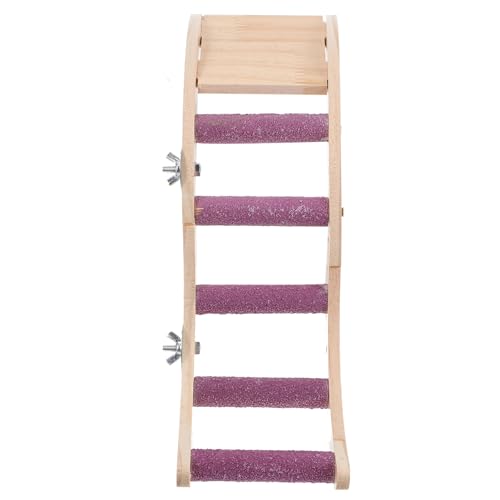 Abaodam Vogel-Holzleiter für Papageien, langlebiges Kletterspielzeug mit hellem Farbdesign, fördert Bewegung und Balance-Entwicklung für Haustier-Vogelkäfig von Abaodam