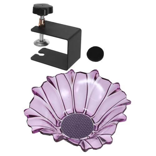 Abaodam Vogelbad mit Klemme Wasserspeicher für Garten Stabile Futterstation aus Wetterfestem Material Einfache für Außenbereiche für Gartenliebhaber von Abaodam