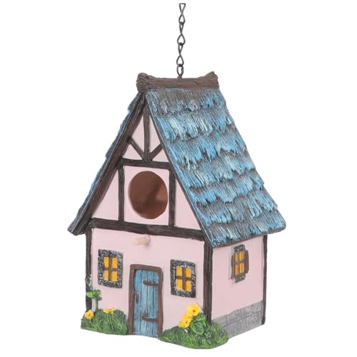 Abaodam Vogelhaus aus Harz für Gartenvögel Hängender Nistkasten für Garten und Terrasse Dekoratives Nisthaus für Vögel als Schlafbox oder Innendekoration von Abaodam