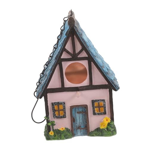 Abaodam Vogelhaus aus Harz für Kleine Vögel Hängendes Nistkästchen im Modernen Design für Garten und Balkon als Dekorativer und Winterunterkunft von Abaodam