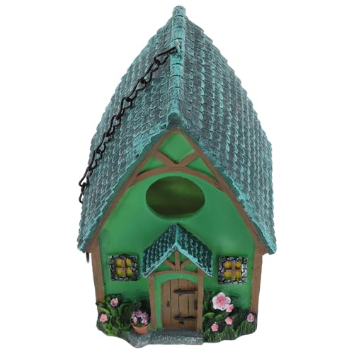 Abaodam Resin Vogelhaus für Garten und Balkon Hängendes Vogel-Nest Wetterfest und Robust für Wildvögel Dekorative Nistbox Sicherer Rückzugsort für Vögel von Abaodam