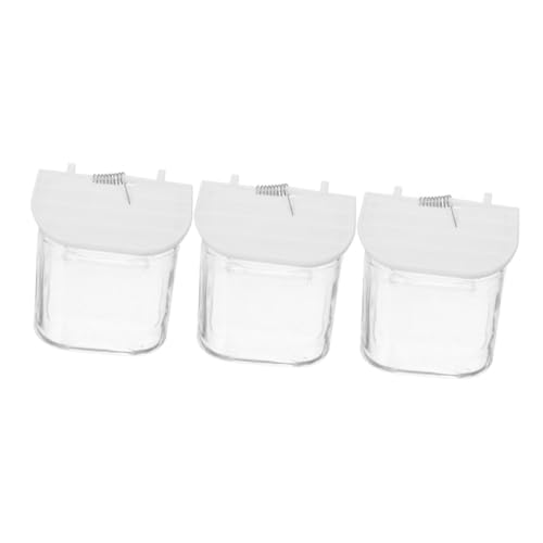 Abaodam Vogelkäfig-Futterbecher, federbelastet, Futter- und Wassernäpfe für Papageien, einfache Installation, kein Durcheinander, Halter für kleine Vögel, langlebiges Design für den Einsatz, 3 Stück von Abaodam