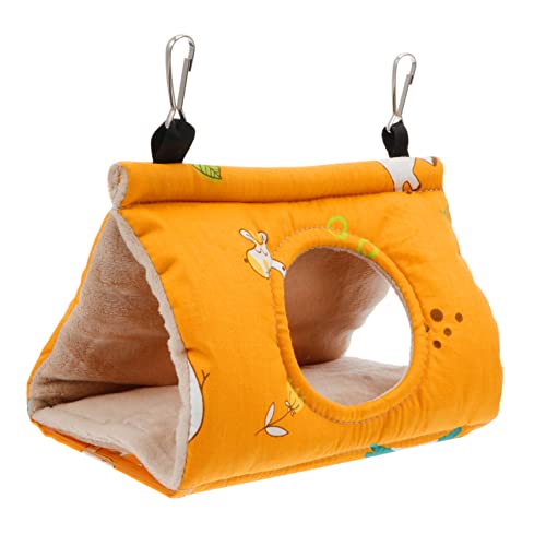 Abaodam Vogelnest Papageiennest für Käfig Nester Vogelkäfig Käfige hängend haustierbett pet Bed Papageienhängematte Papageienschlafnest Vogelschlafnest Umweltfreundlicher Schaum Orange von Abaodam