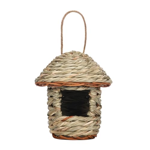 Abaodam Natürliche Gras Hängen Vogel Haus Hand Gewebt Nest Vögel Käfige Für Garten Baum von Abaodam
