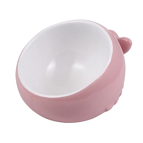 Abaodam Wal-Katzennapf Futternapf für Haustiere Futternapf Heimtierbedarf Wassernäpfe für Haustiere pet Bowl katzenfutter schüssel Haustierbedarf Katzennapf aus Keramik Haustiernapf Rosa von Abaodam