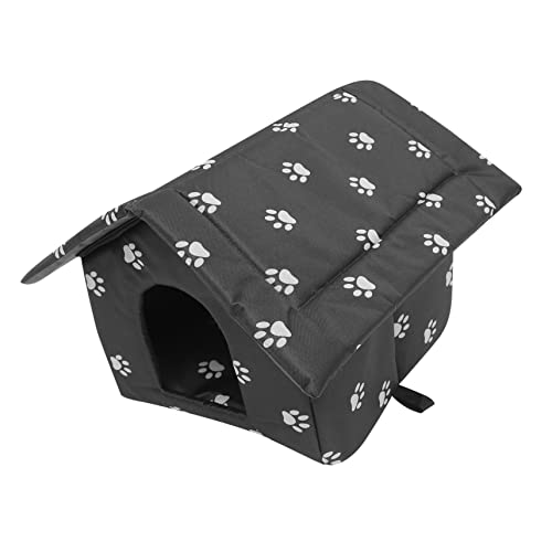 Abaodam Wasserdichtes Katzenhaus Outdoor Atmungsaktiver Abnehmbarer Bezug Halbgeschlossenes Katzen und Hundehaus für Garten Terrasse und Innenbereich Schutz vor Regen und S Schwarz mit Abaodam Wasserdichtes Katzenhaus Outdoor Atmungsaktiver Abnehmbarer Bezug Halbgeschlossenes Katzen und Hundehaus für Garten Terrasse und Innenbereich Schutz vor Regen und S Schwarz mit von Abaodam