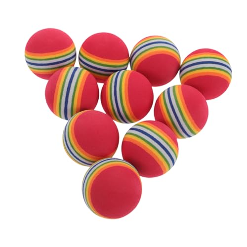 Abaodam Weiche EVA-Regenbogenbälle für Hunde und Katzen, kaufest, interaktiv, Indoor-Spiel- und Trainingsbälle, ansprechendes dekoratives Haustier-Spielzubehör, 10 Stück Abaodam Weiche EVA-Regenbogenbälle für Hunde und Katzen, kaufest, interaktiv, Indoor-Spiel- und Trainingsbälle, ansprechendes dekoratives Haustier-Spielzubehör, 10 Stück von Abaodam