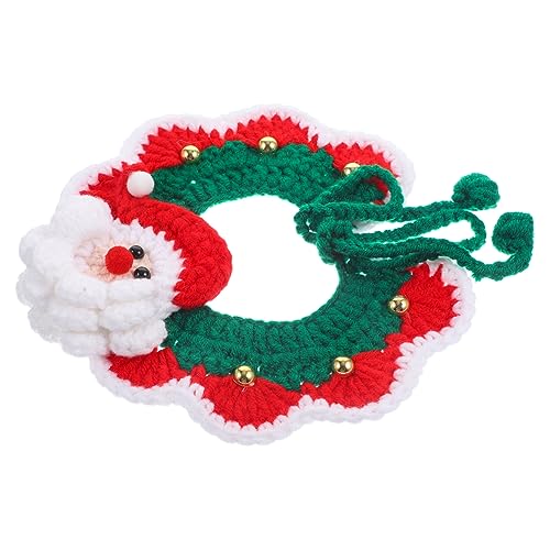 Abaodam Weihnachtlicher Haustierschal Für Katzen Dekorativer Schal Ultraweichem Strickstoff Warm Für Festliche Anlässe Anzulegen von Abaodam
