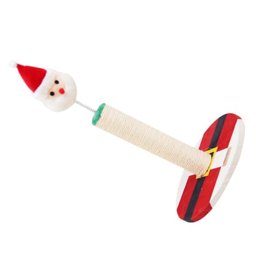 Abaodam Weihnachtlicher Katzen Kratzpfosten aus Sisal Integrierter Kitten Scratcher Stabiler Sicherer Kratzbaum für Kleine Katzen Rutschfester Sockel für Hauskatzen von Abaodam