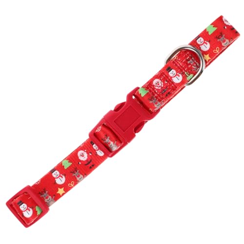 Abaodam Weihnachts Hundehalsband Verstellbares Halsband Für Kleine Komfortabel Und Langlebig Mit Sicherheitsschnalle Für Partys Und Schneemann von Abaodam